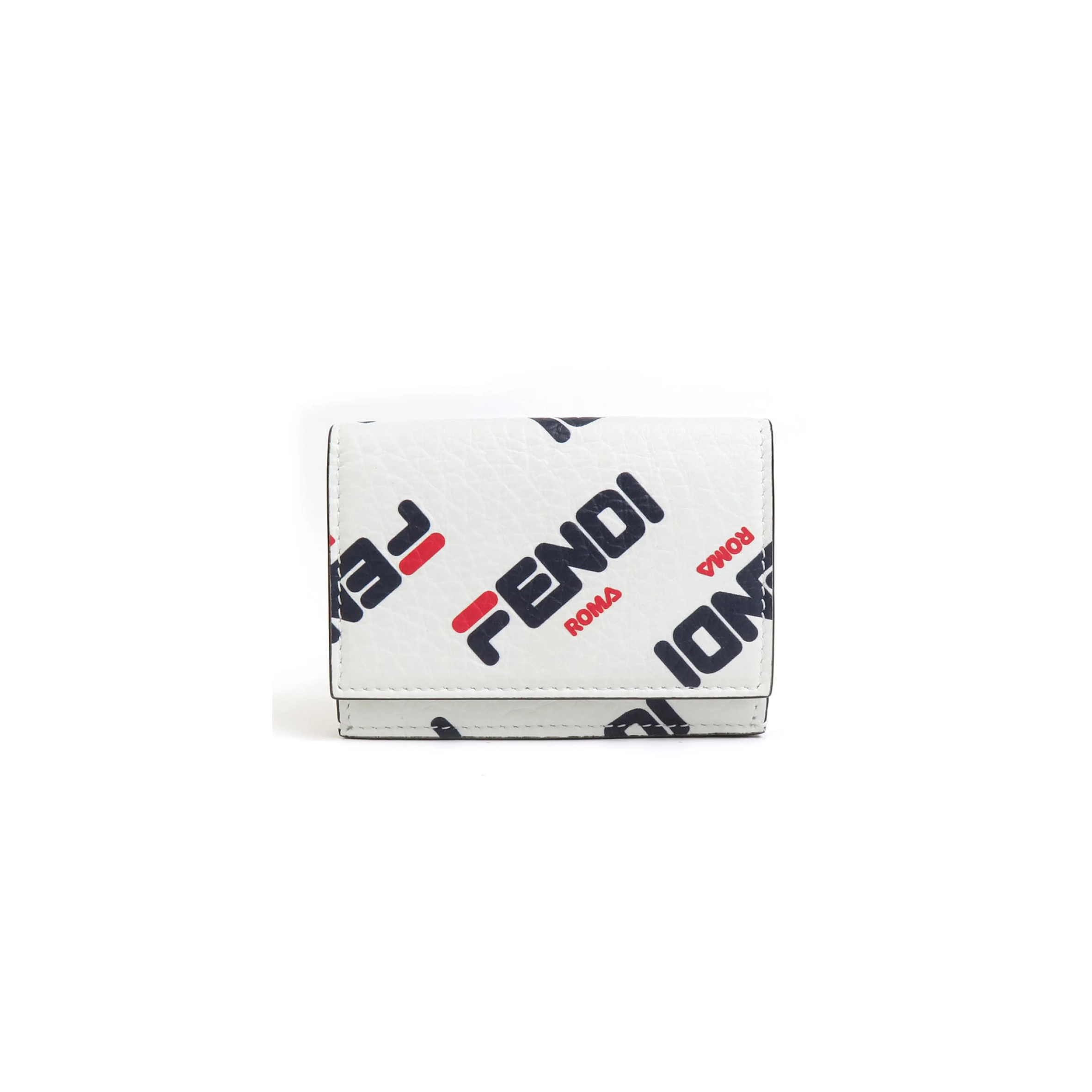 FENDI TRI-FOLD WALLET WHITE (9.3*7*2.2cm) 